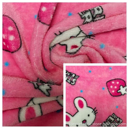 100% Polyester Double Side Flannel Printed Fabric blanket